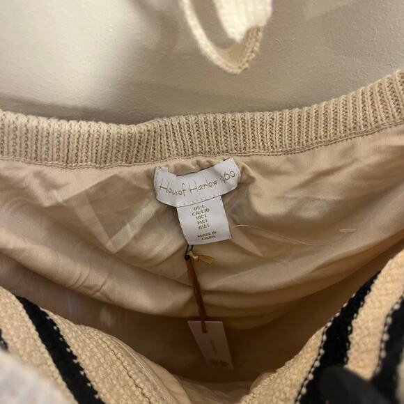 NWT House of Harlow 1960 Stripe Pointelle Halter Dress Size Large - Picture 5 of 9